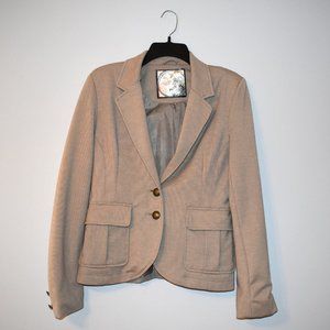 **New Look - Oatmeal Ponte Knit Blazer